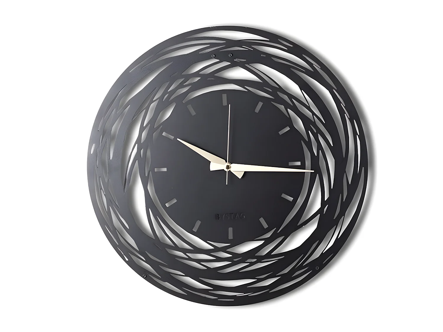 Horloge en métal décorative avec style "rotations" 50x50, 100%metal