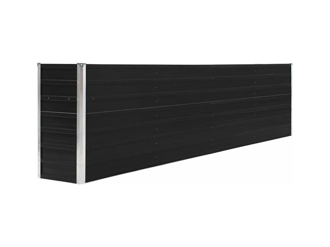Fioriera 320 x 40 x 77 cm acciaio zincato antracite 02_0000800