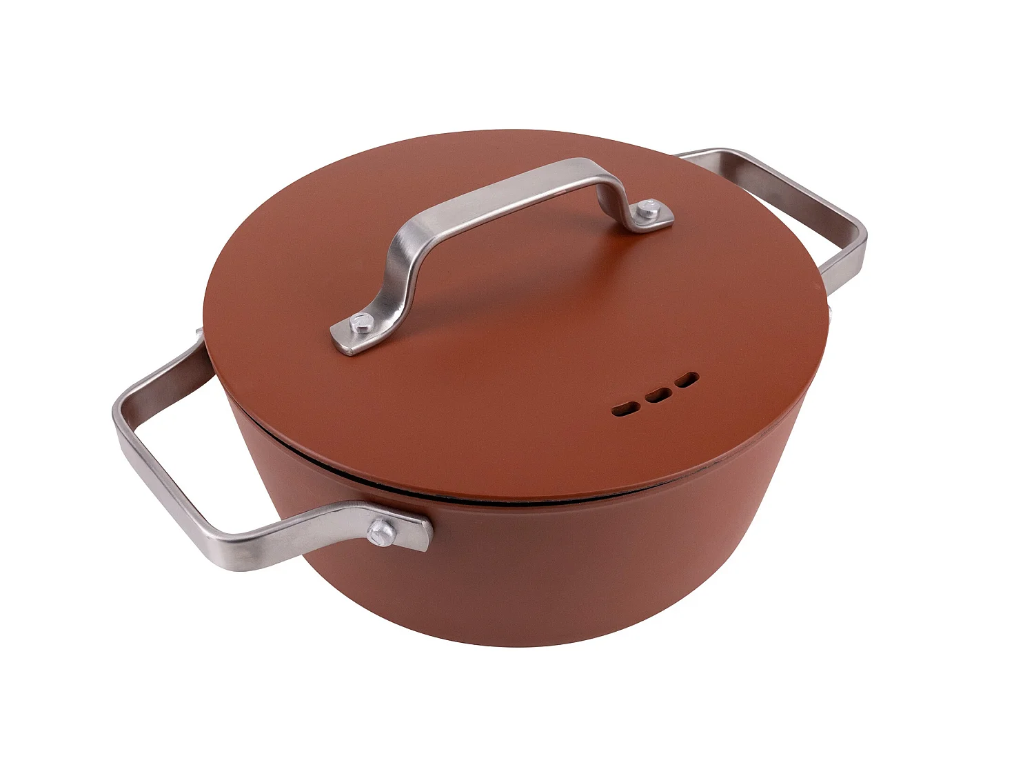 Cocotte 20x8,5cm ind en aluminium forgé avec couvercle agros, 2litres