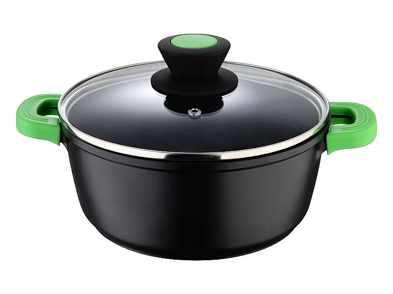 Cocotte 20 x 9 cm avec couvercle en fonte d'aluminium adaptée à l'induction