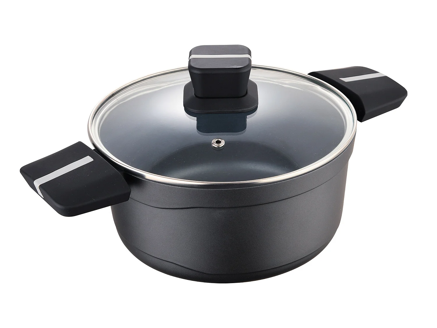 Cocotte 24x12cm fonte d'alu ind avec couvercle bistro gris