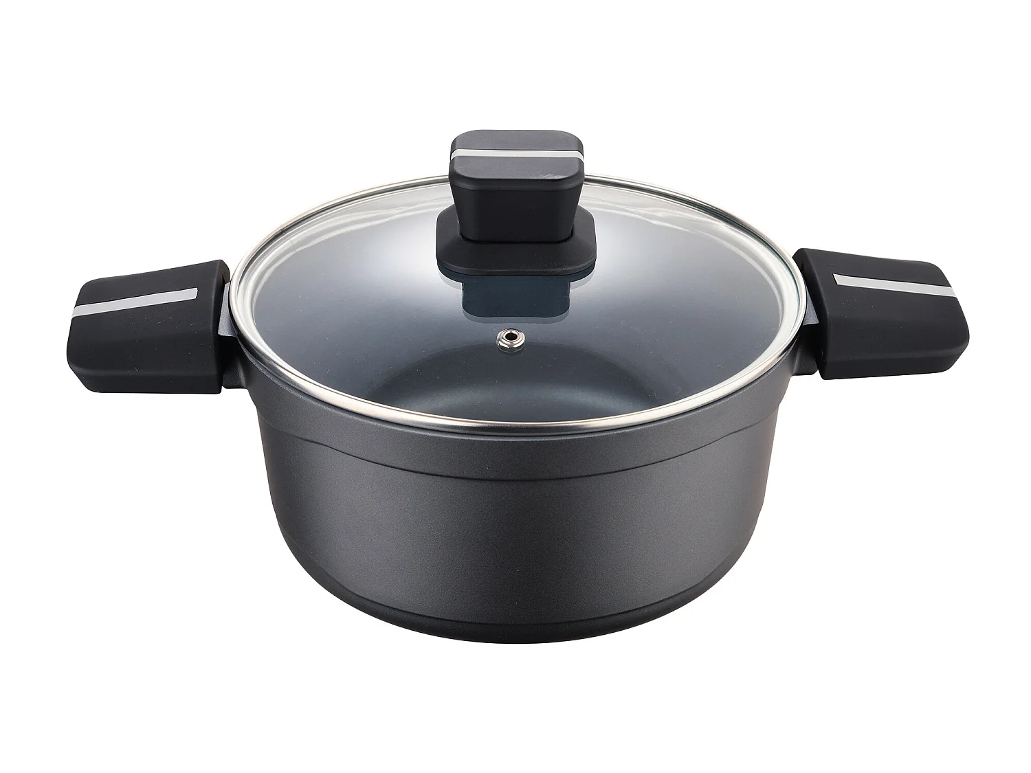 Cocotte 20x10cm fonte d'alu ind avec couvercle bistro gris