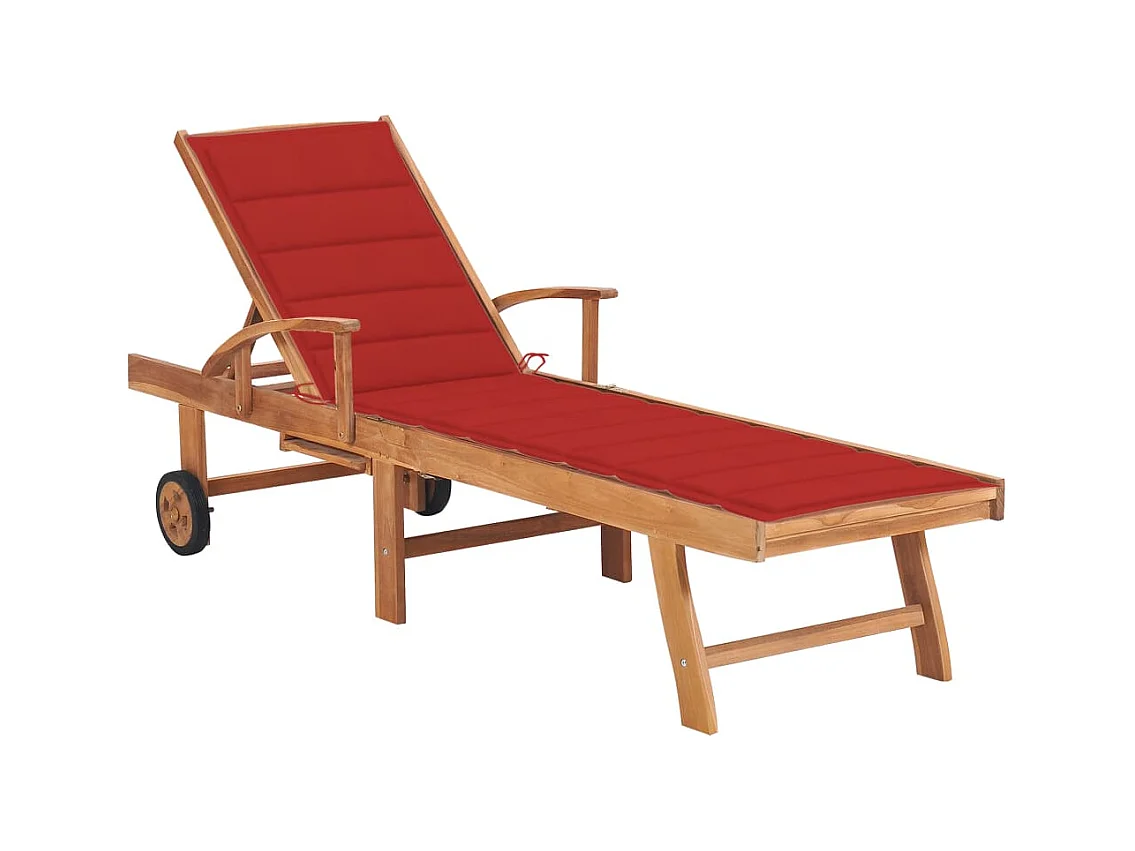 Transat chaise longue bain bois marron 195 x 59.5 x 52.5 cm 02_0012503