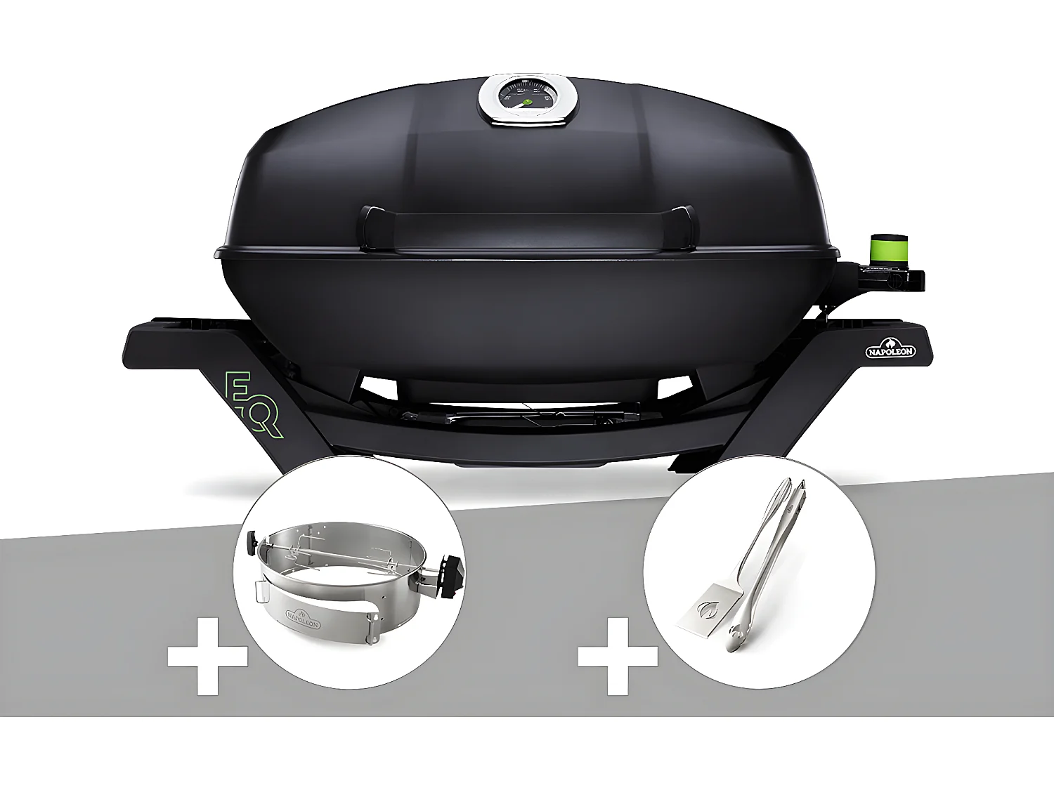 Barbecue électrique Travel Q PRO285E + Rôtissoire + Ensemble 2 ustensiles - Napoleon