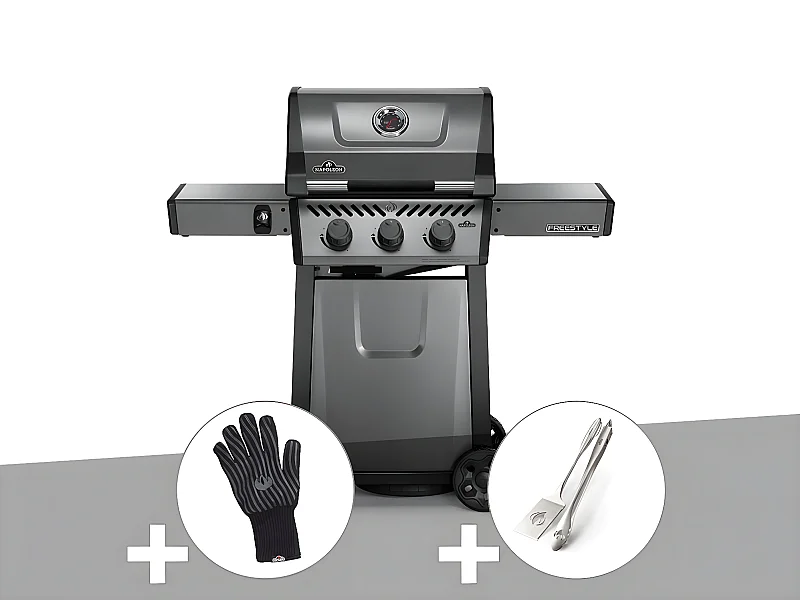 Barbecue à gaz Freestyle F365 + Gant + Ensemble 2 ustensiles - Napoleon