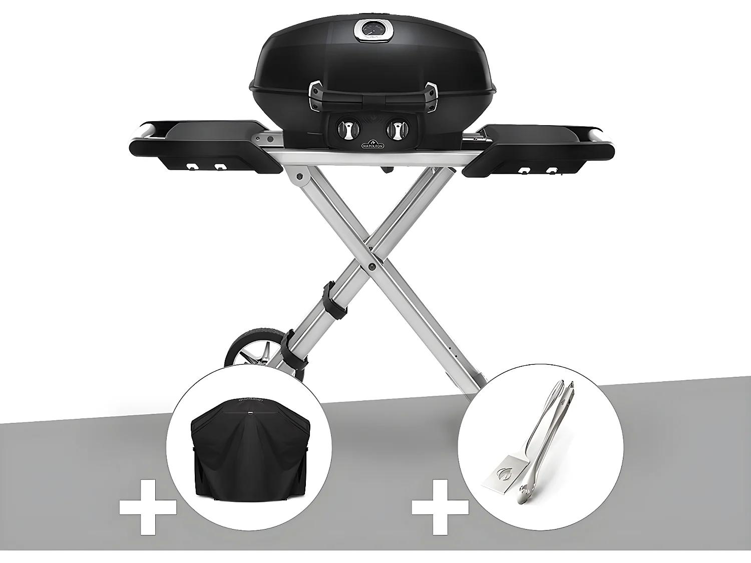 Barbecue à gaz Travel Q Pro 285X + Housse + Ensemble 2 ustensiles - Napoleon