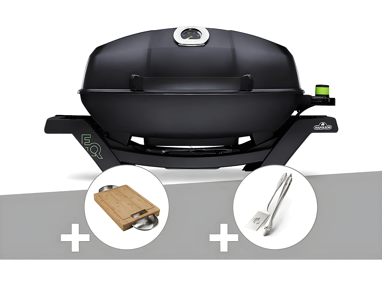 Barbecue électrique Travel Q PRO285E + Planche à découper + Ensemble 2 ustensiles - Napoleon
