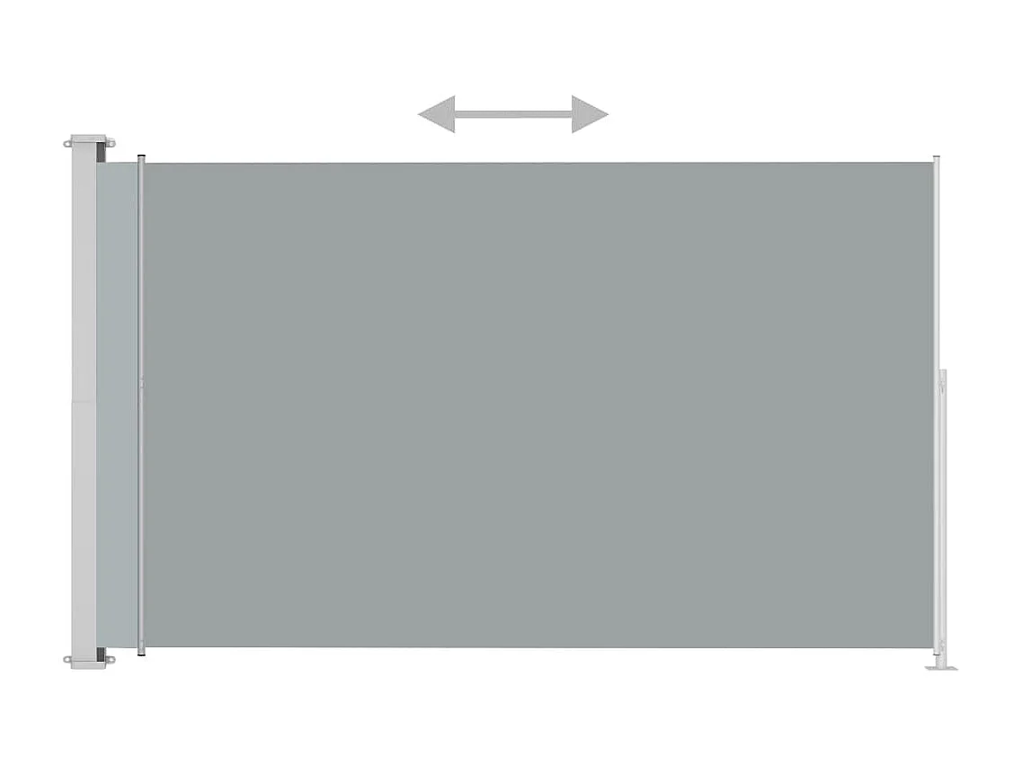 Auvent paravent store brise-vue grise 300 x 300 x 220 cm 02_0007372