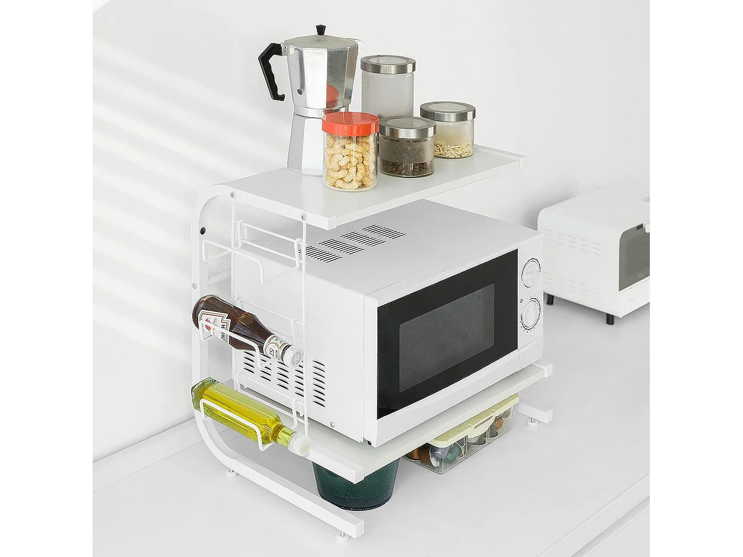 Soporte para microondas, Estante, estantería de Cocina, miniestante FRG092-W SoBuy ES