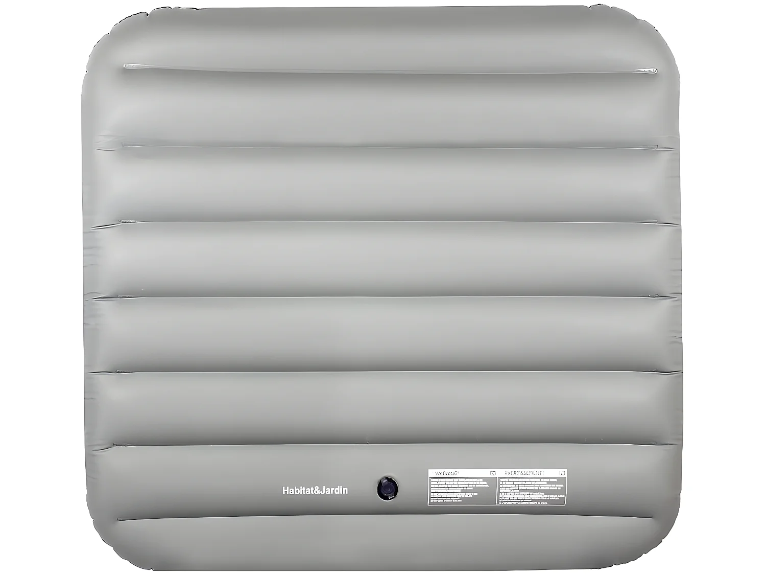 Cobertura inflável para spa 111 x 113 cm Cinza em plástico e vinil