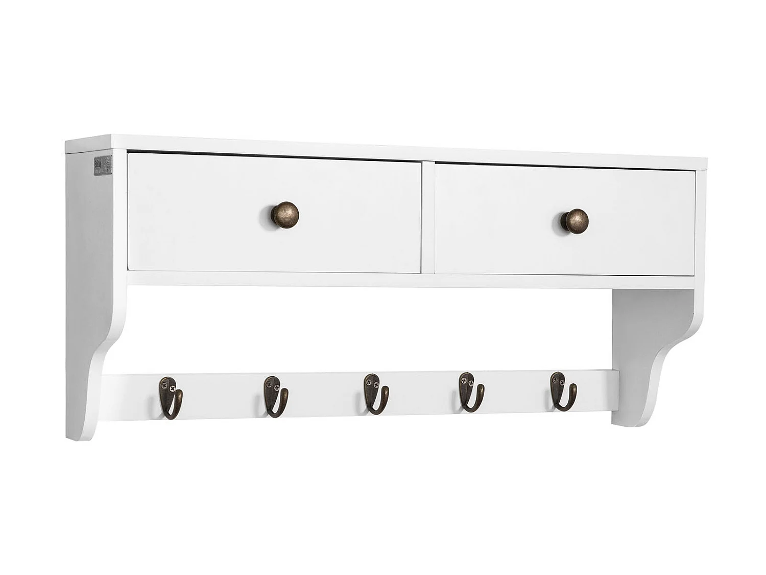 Appendiabiti A Parete Attaccapanni Da Muro Mensole Da Muro Bianco FRG178-W SoBuy