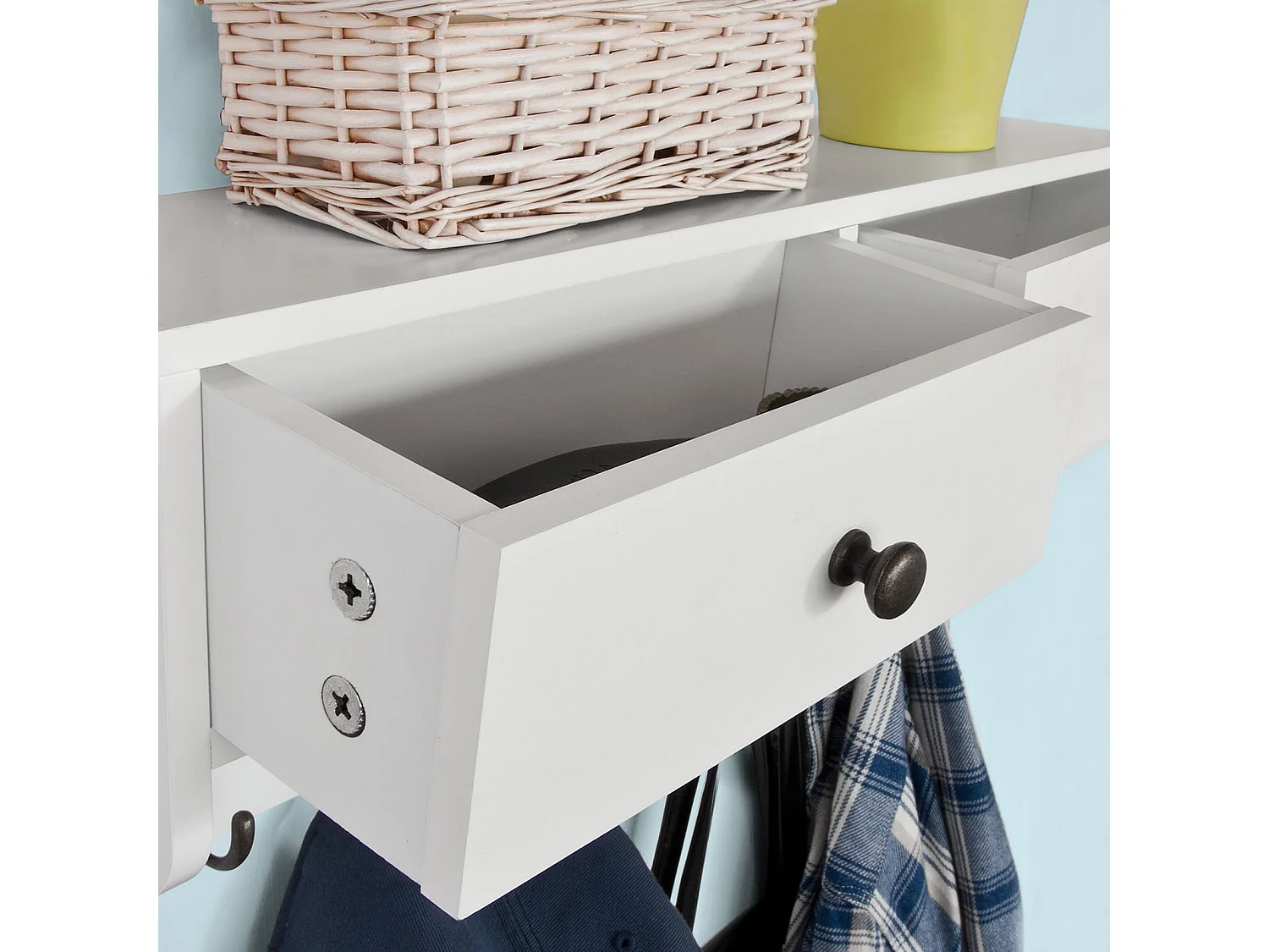 Appendiabiti A Parete Attaccapanni Da Muro Mensole Da Muro Bianco FRG178-W SoBuy