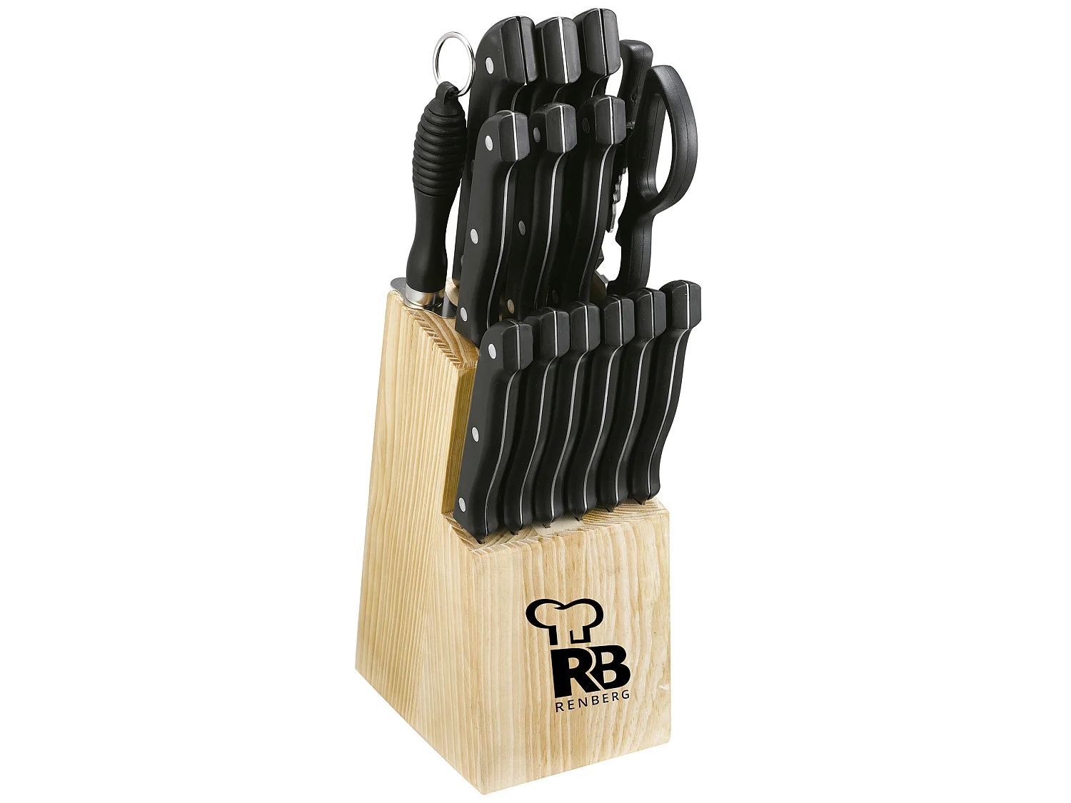 Ensemble de couteaux, 15 pièces, en acier inoxydable