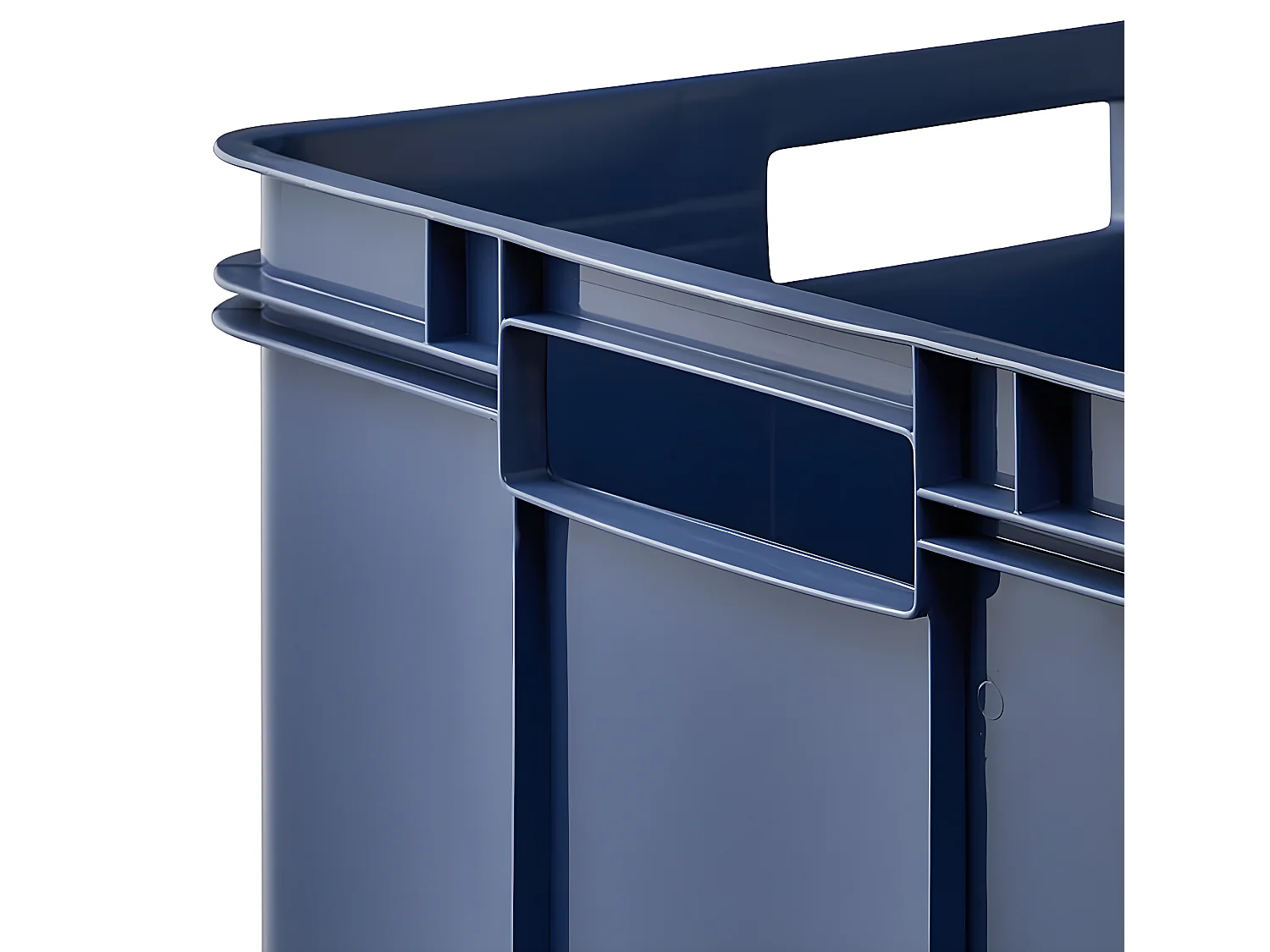 Boîte de rangement eurobox XXL, echo plastic (PP), 52 x 43 x 28 cm, 54 L, bleu