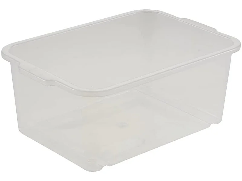 Boîte de rangement, plastique résistant (PP), 2,8 L, 25 x 17 x 10 cm, transparent neutre