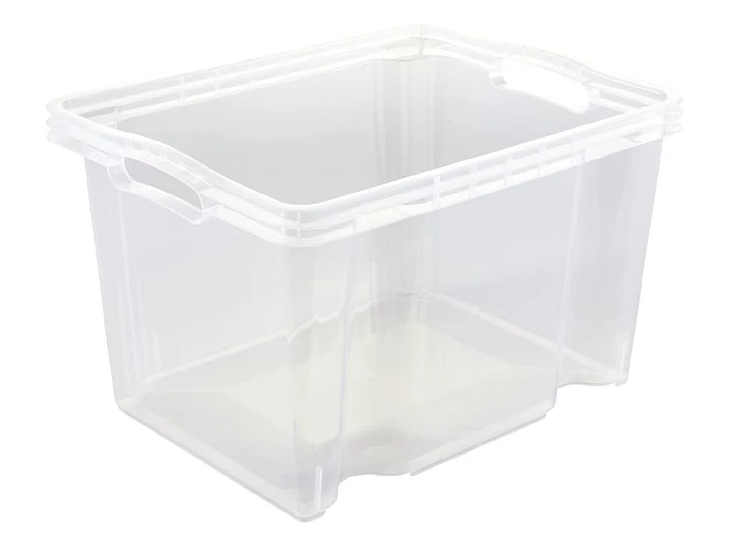 Boîte de rangement avec poignées intégrées, taille: m, 35 x 27 x 21 cm, 13,5 L, transparent