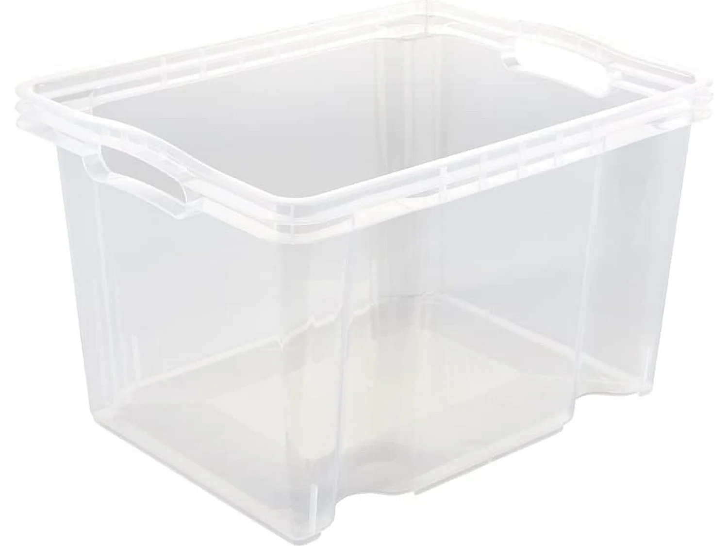 Boîte de rangement avec poignées intégrées, taille: m, 35 x 27 x 21 cm, 13,5 L, transparent