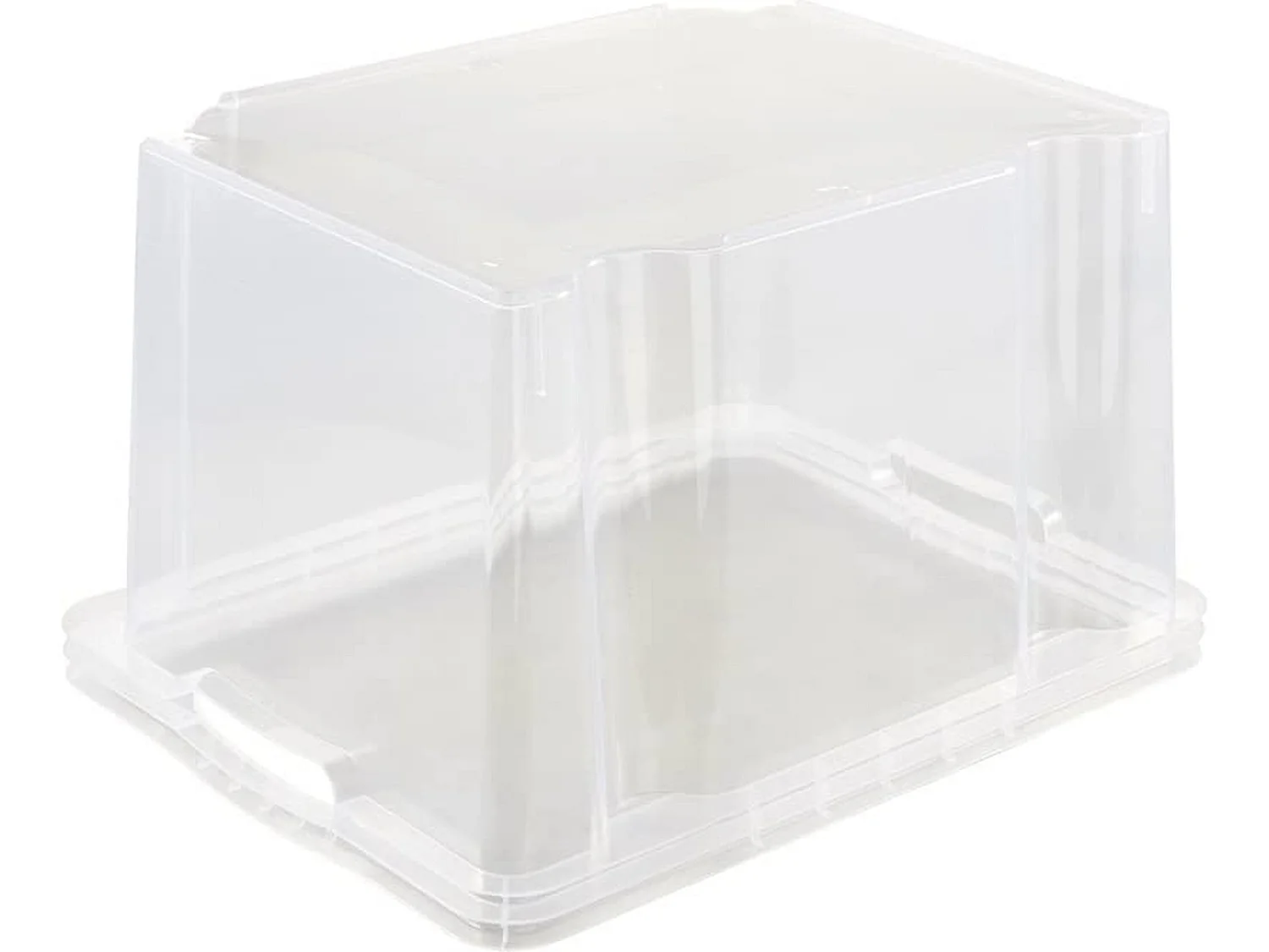 Boîte de rangement avec poignées intégrées, taille: m, 35 x 27 x 21 cm, 13,5 L, transparent