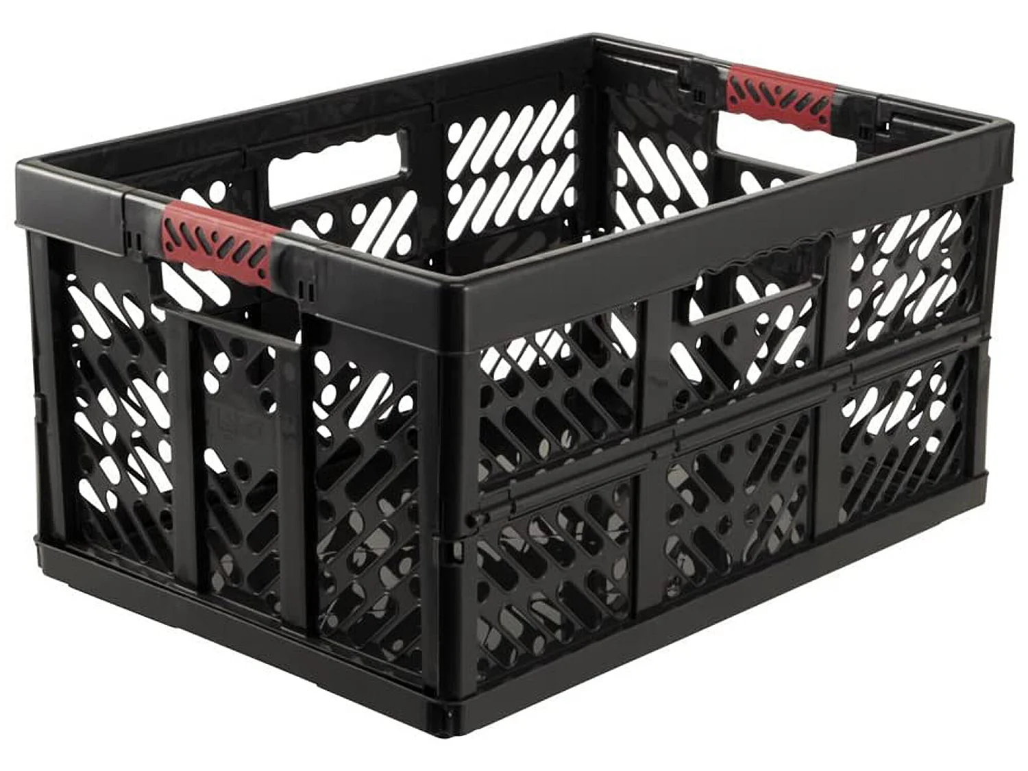 Boîte pliante robuste avec poignées douces, 54 x 37 x 28 cm, 45 L, couleur gris graphite