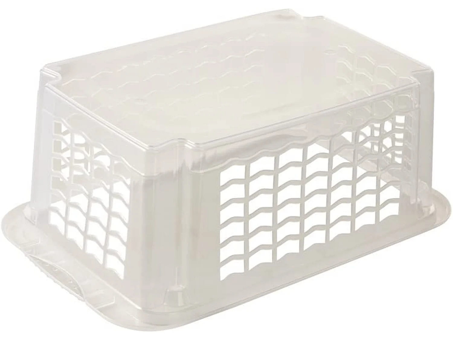 Panier de rangement, taille m, 40 x 25 x 15 cm, fritz, transparent neutre