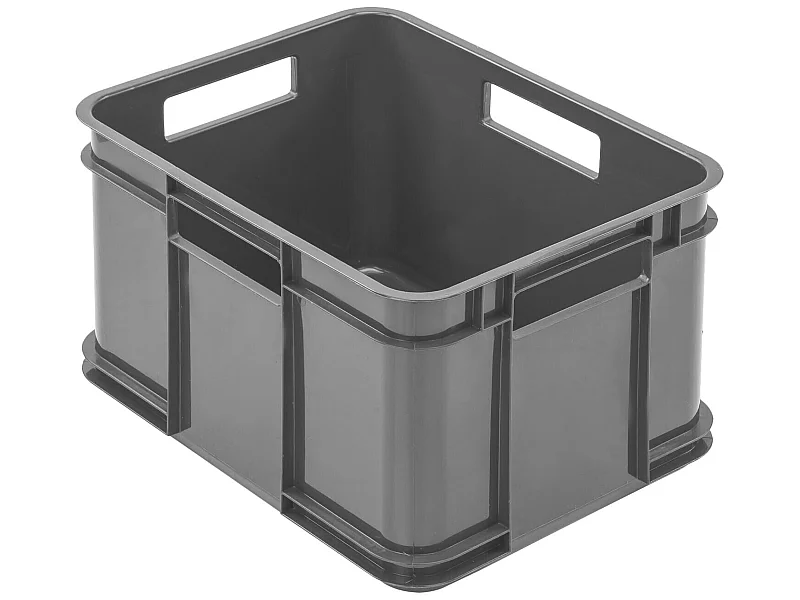 Eurobox M storage, echo plastic (PP), 35 x 27 x 22 cm, 16 L, gris