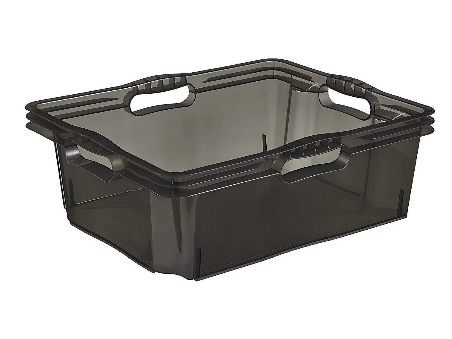 Boîte de rangement 43 x 35 x 15, gris translucide