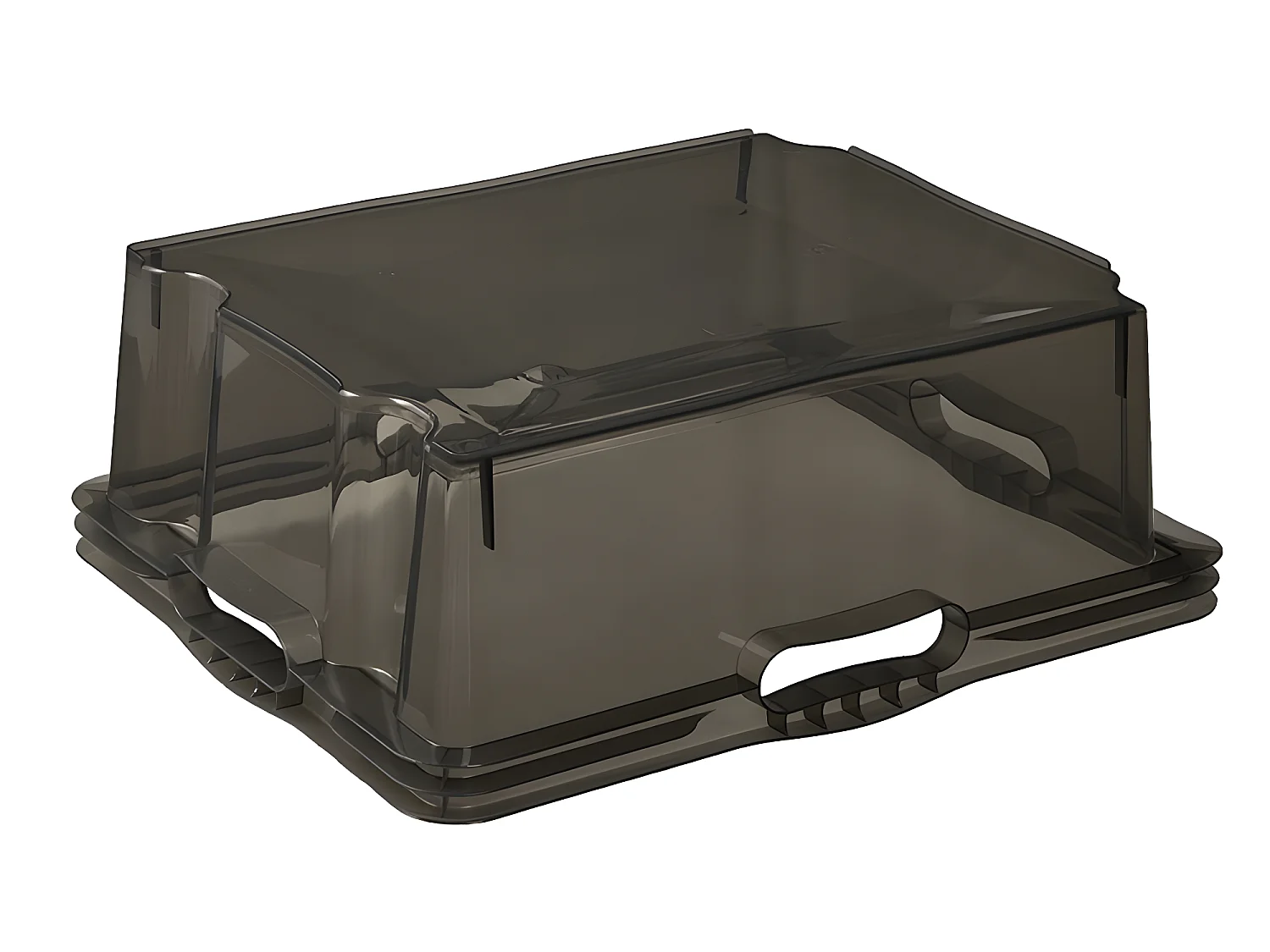 Boîte de rangement 43 x 35 x 15, gris translucide