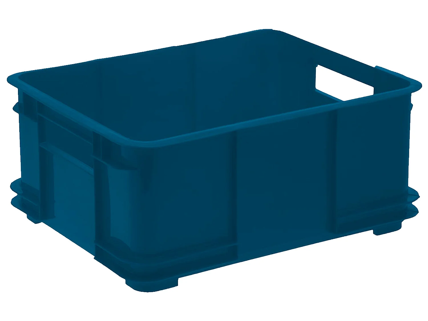 Eurobox L boîte de rangement, echo plastic (PP), 43 x 35 x 17,5 cm, 20 L, bleu