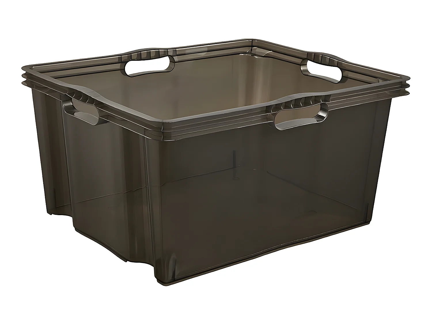 Boîte de rangement, 52 x 43 x 26 , gris translucide