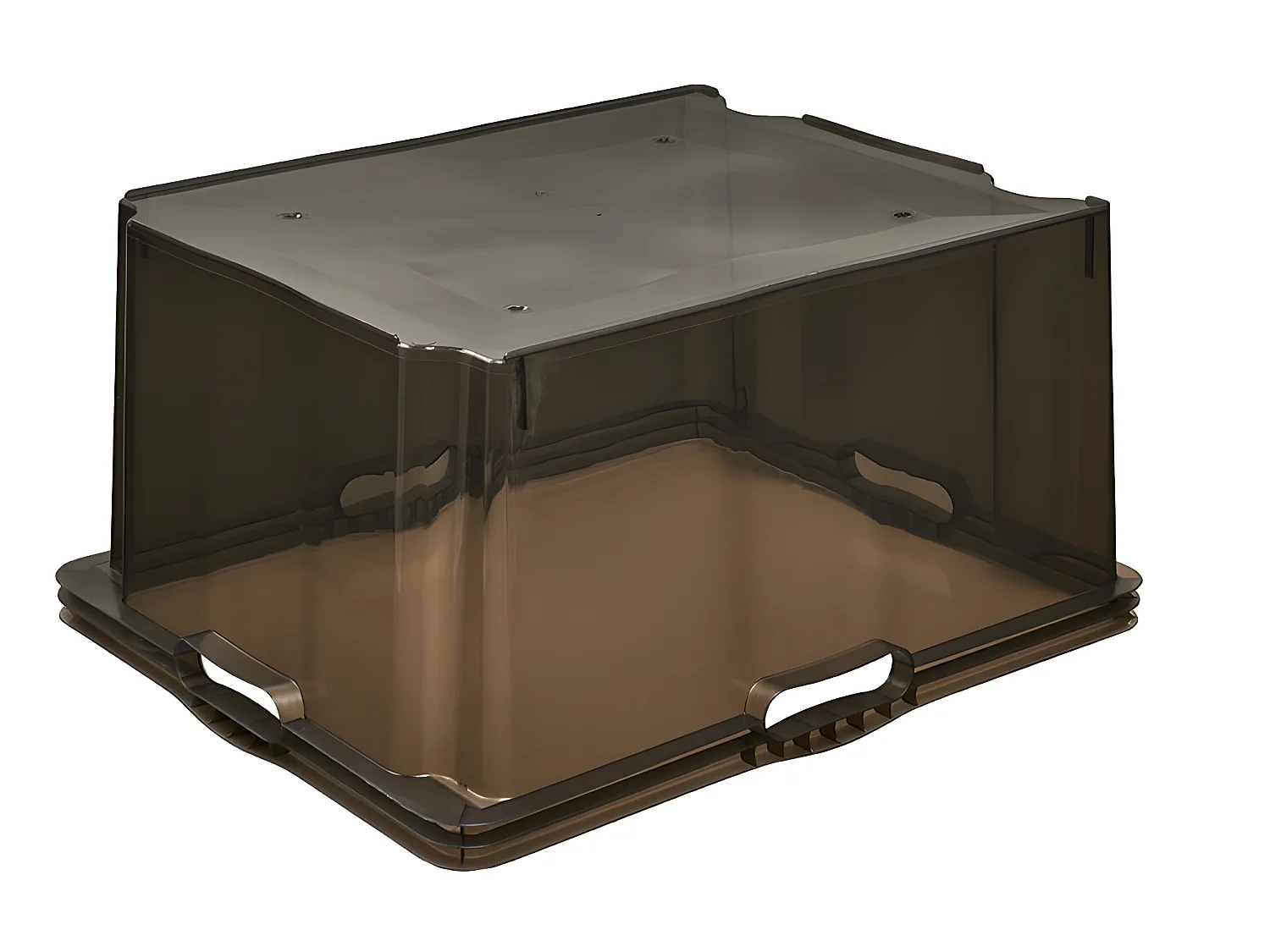 Boîte de rangement, 52 x 43 x 26 , gris translucide