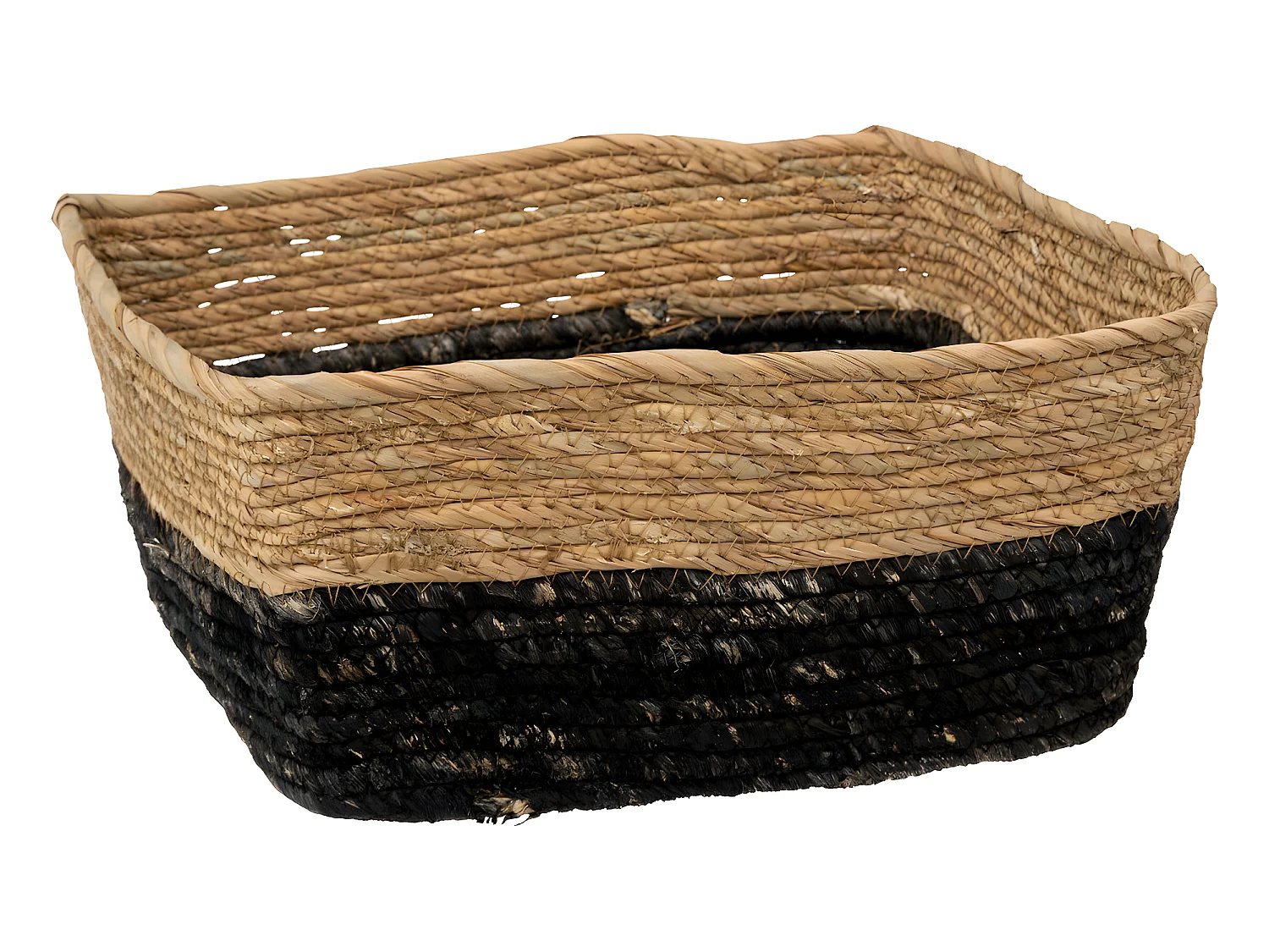 Boîte de Rangement "Tressée" 31x31cm Noir