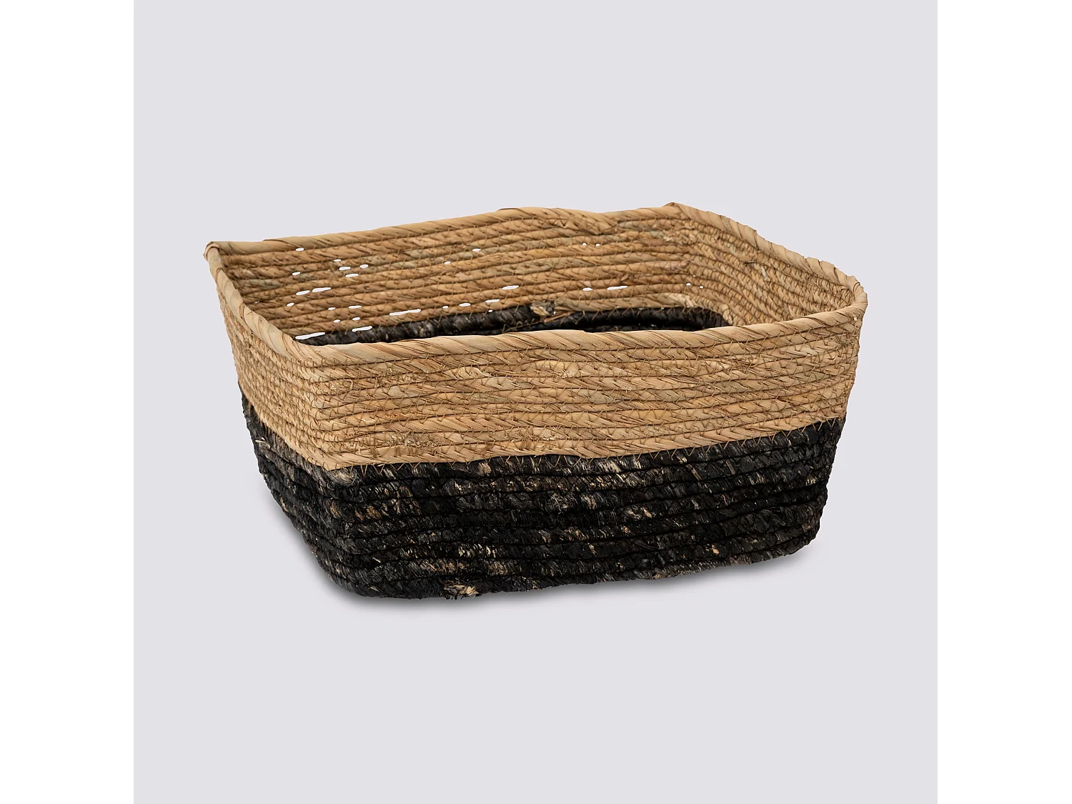 Boîte de Rangement "Tressée" 31x31cm Noir