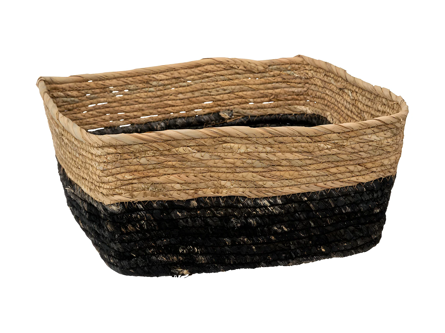 Boîte de Rangement "Tressée" 31x31cm Noir