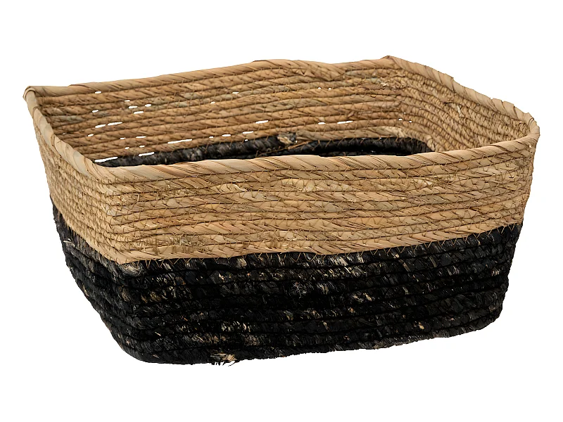 Boîte de Rangement "Tressée" 31x31cm Noir