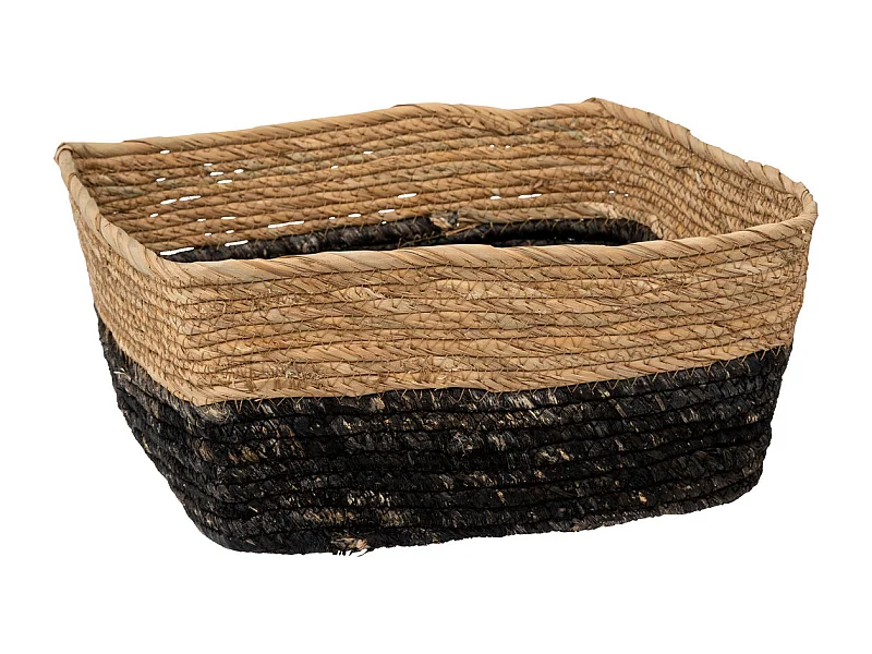 Boîte de Rangement "Tressée" 31x31cm Noir