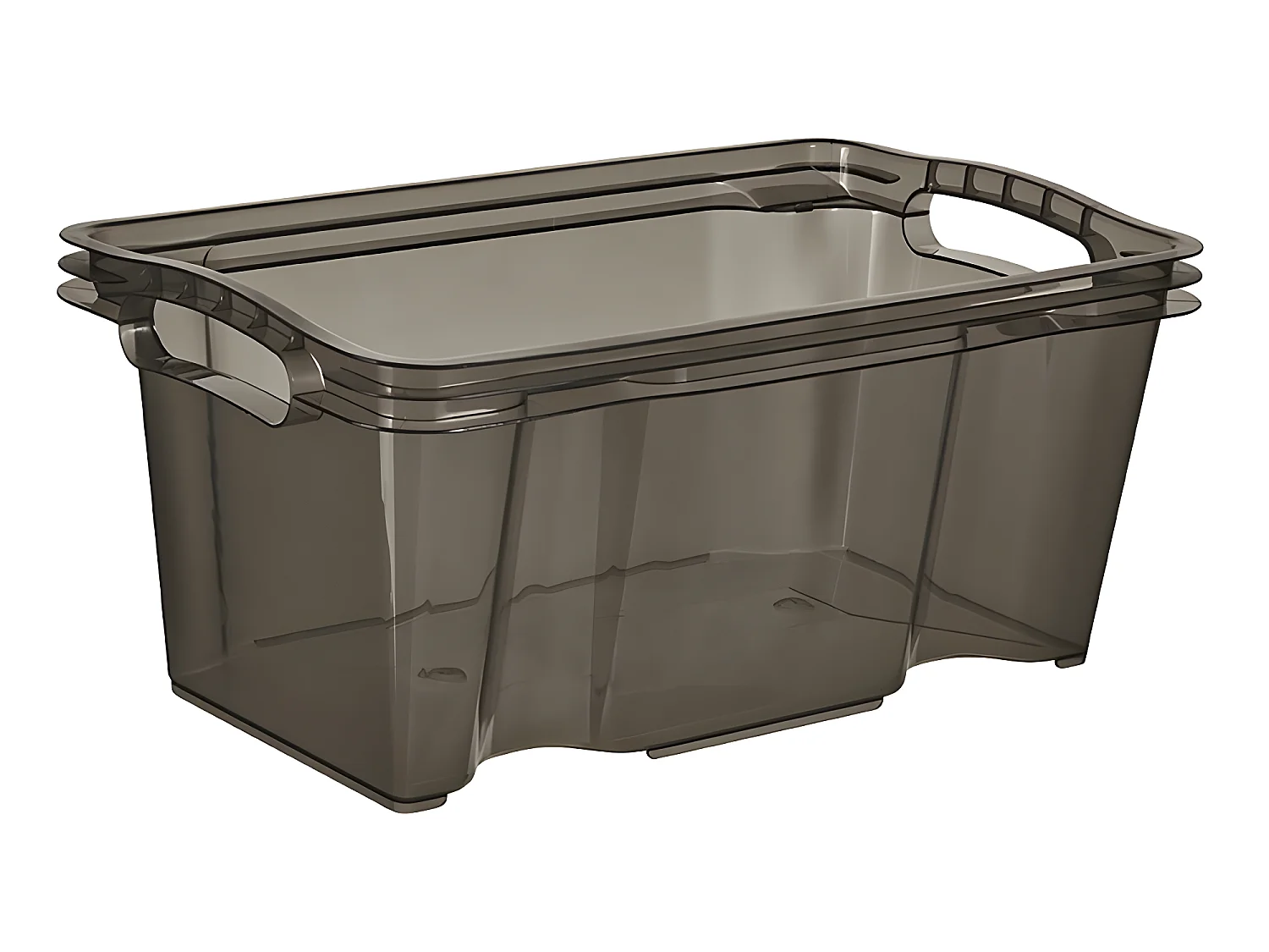 Boîte de rangement 35 x 21 x 15, gris translucide