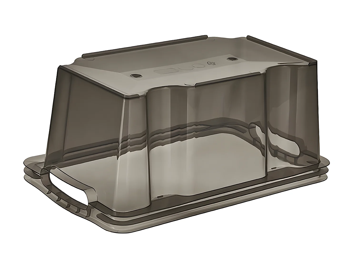 Boîte de rangement 35 x 21 x 15, gris translucide