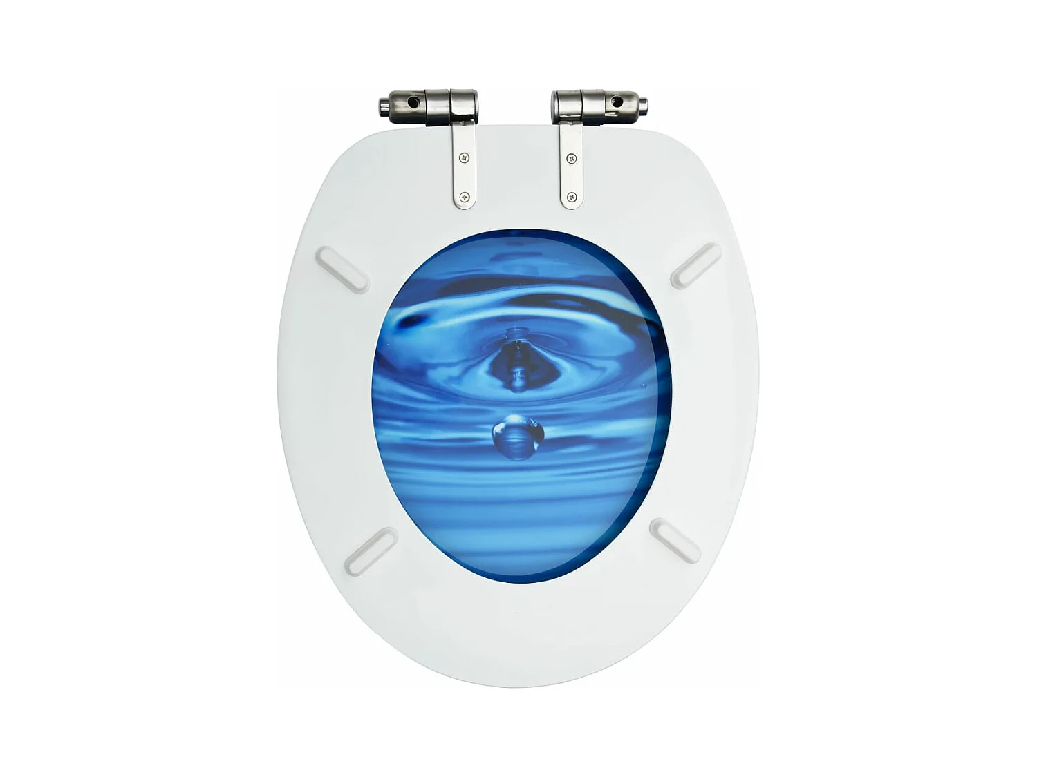 Tapa Asiento Inodoro Cierre Suave MDF Azul Gotas de Agua 02_0002934