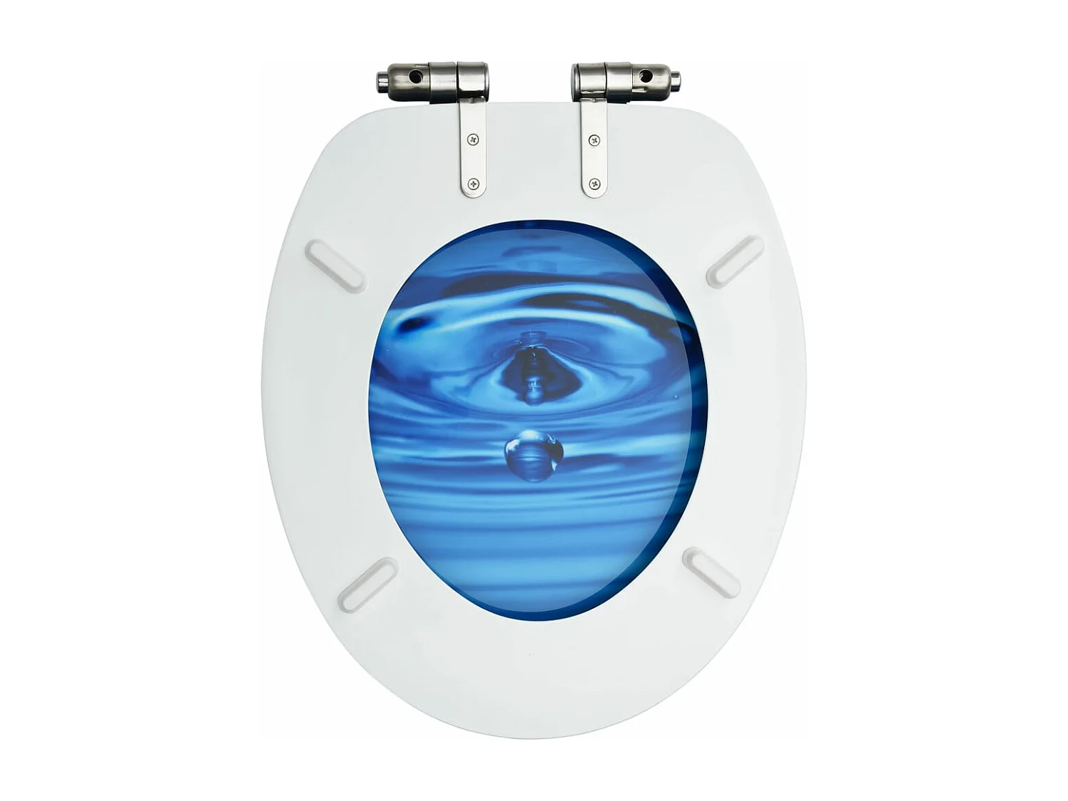 Tapa Asiento Inodoro Cierre Suave MDF Azul Gotas de Agua 02_0002934