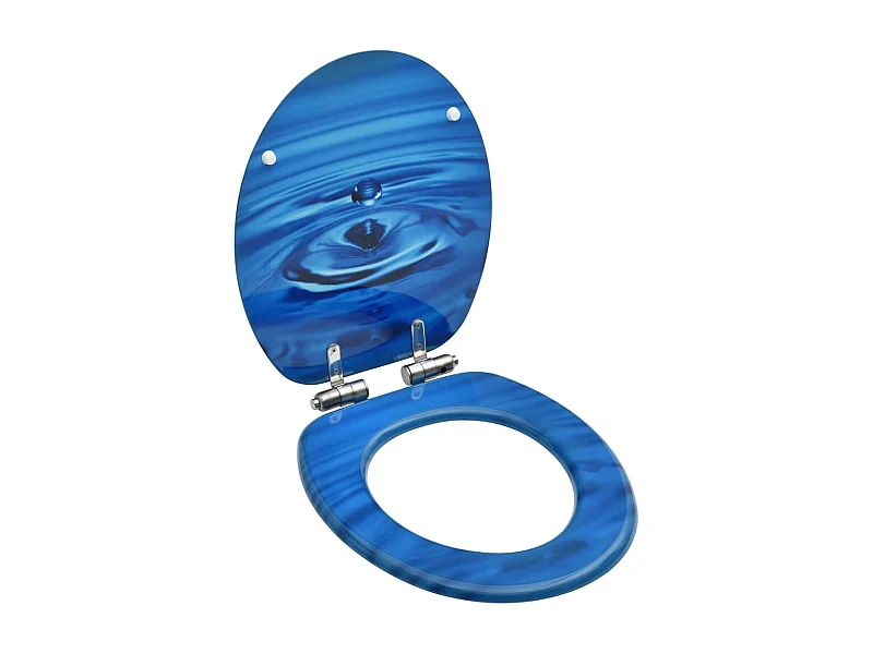 Copriwater Soft Close MDF Blu Gocce d'Acqua 02_0002934