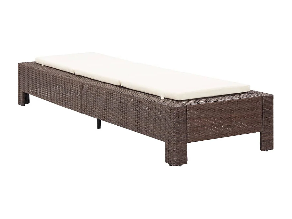 Transat chaise longue bain résine marron 220 x 75 x 35 cm 02_0012196