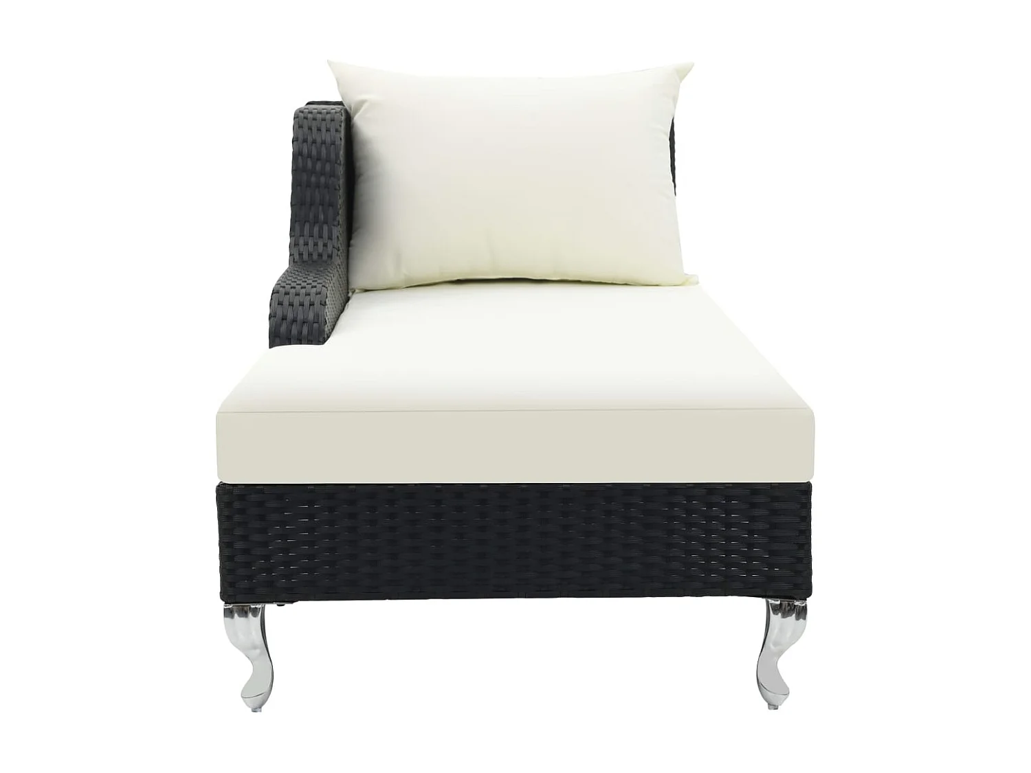 Transat chaise longue bain résine noire 210 x 75 x 78 cm 02_0012530