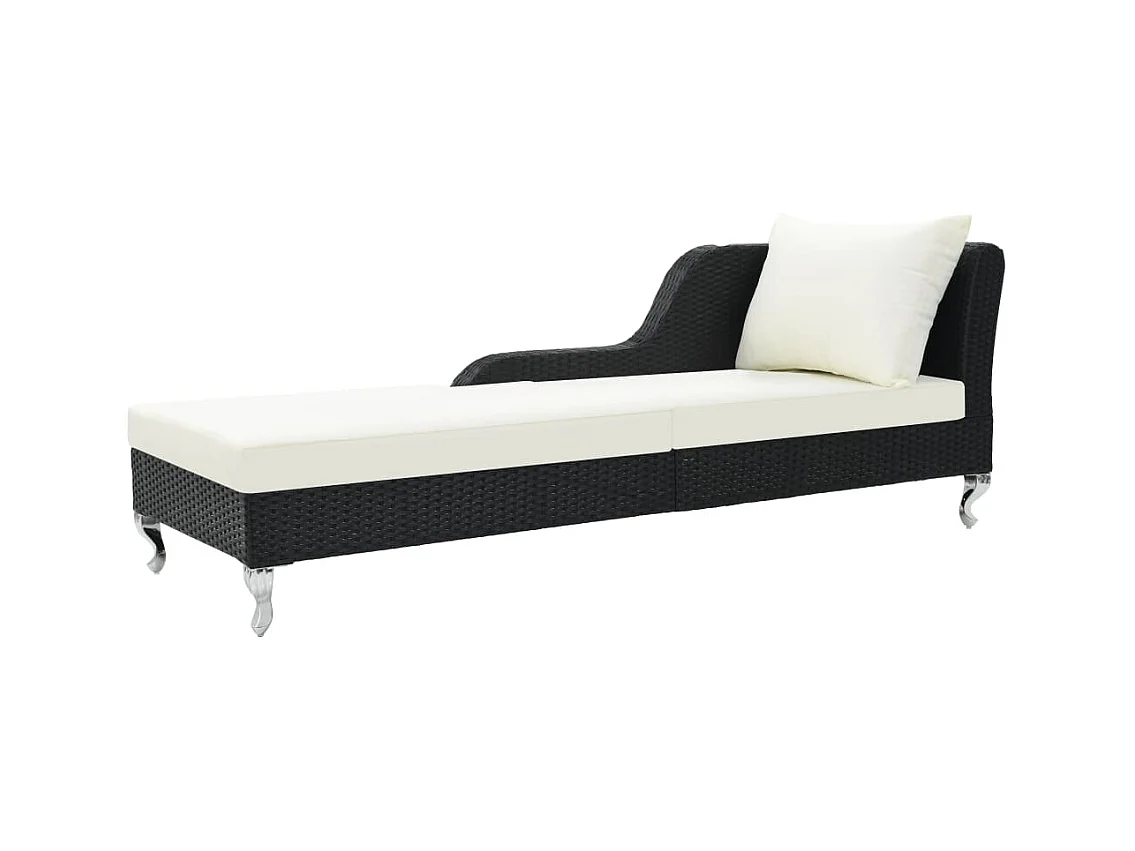 Transat chaise longue bain résine noire 210 x 75 x 78 cm 02_0012530