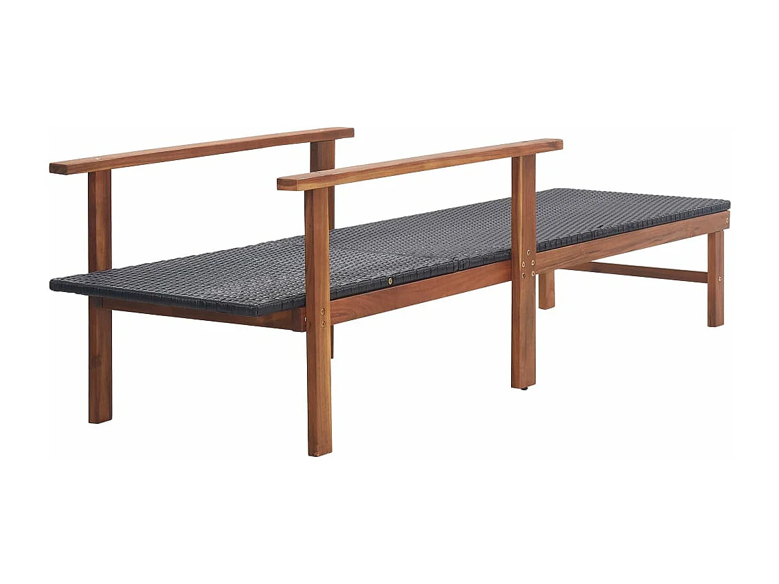 Transat chaise longue bain résine marron 200 x 55 x 56 cm 02_0012920