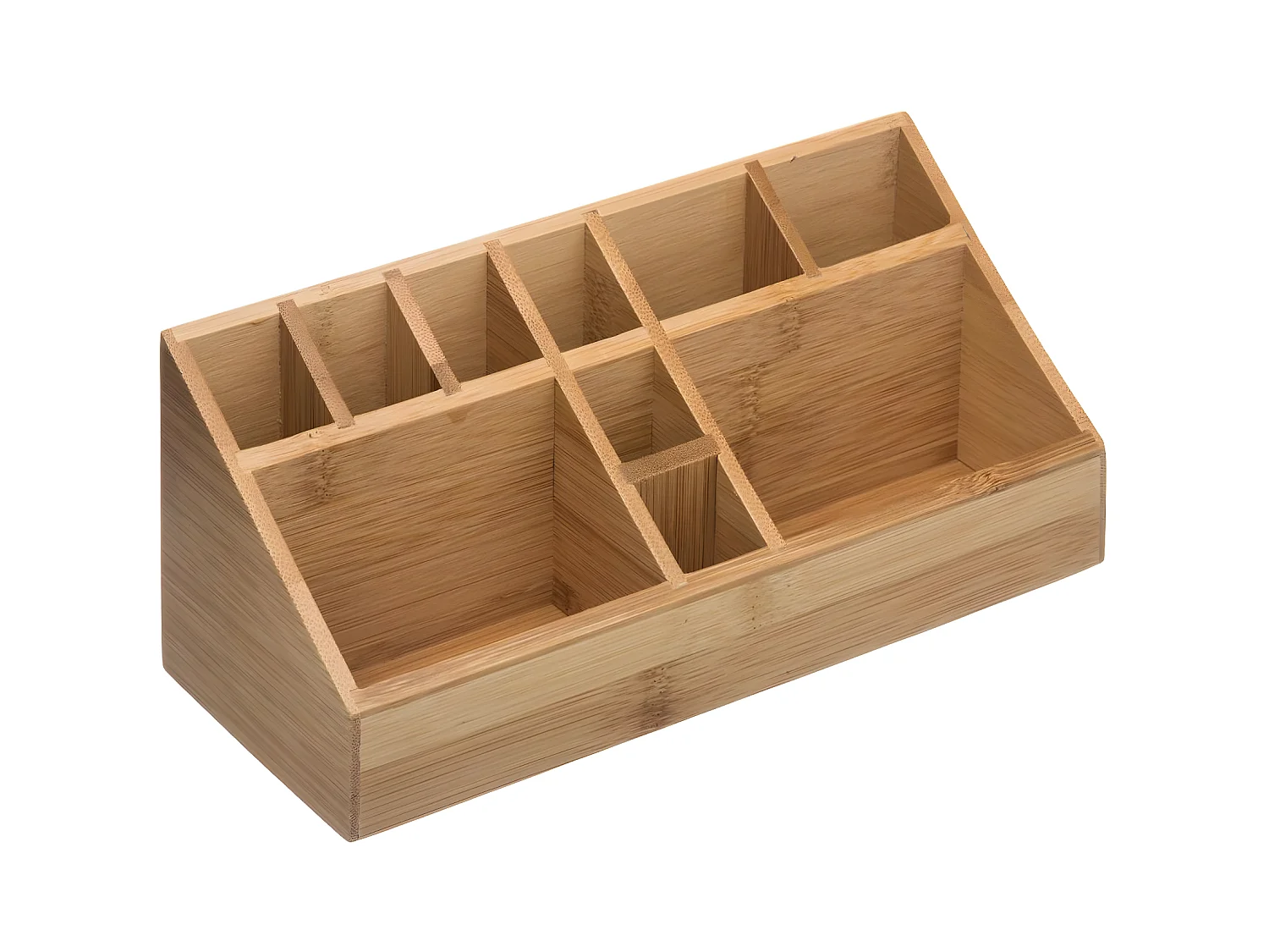 Organiseur Rangement maquillage 10 compartiments en Bambou