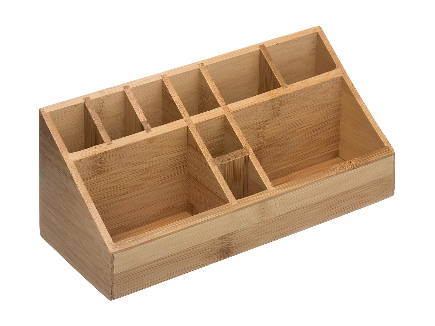 Organiseur Rangement maquillage 10 compartiments en Bambou