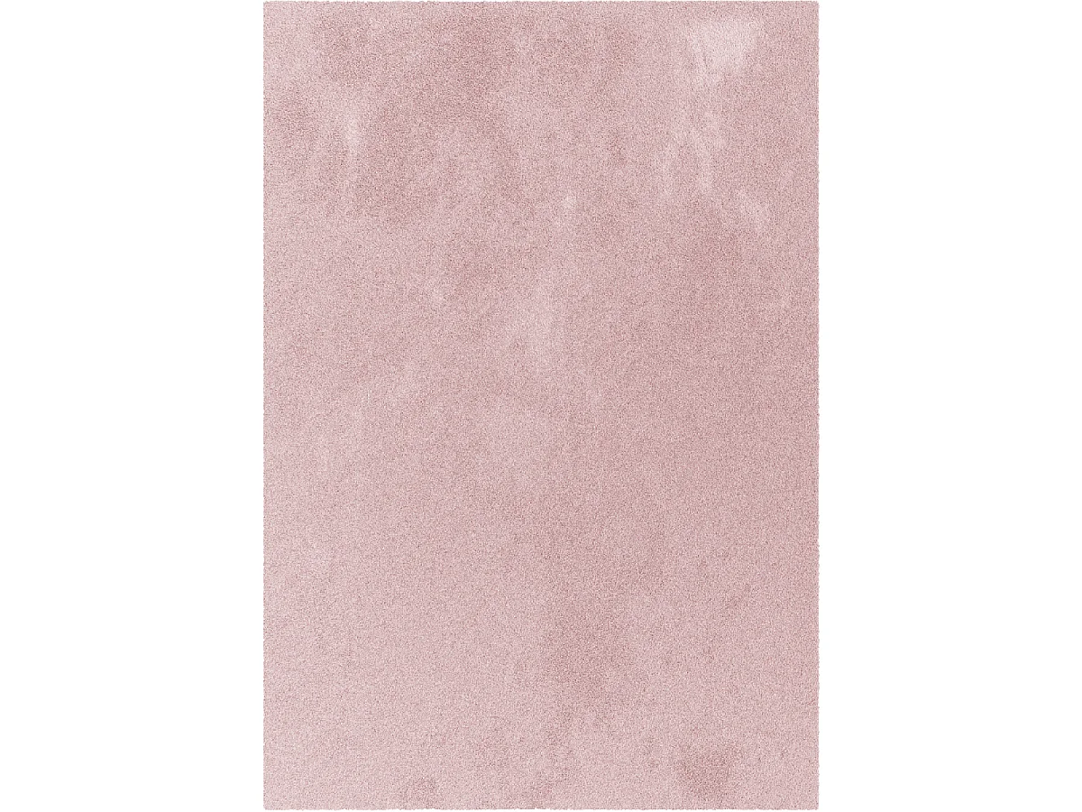 tapis grand salon 160x230 tissé rose rectangle motif uni DELIGHTA