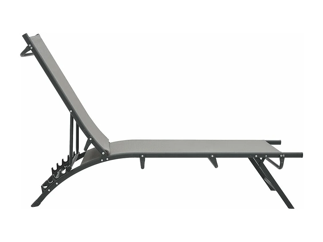 Juego de 2 tumbonas tumbona para tomar el sol cama de jardín terraza muebles de exterior textileno y acero 02_0012149