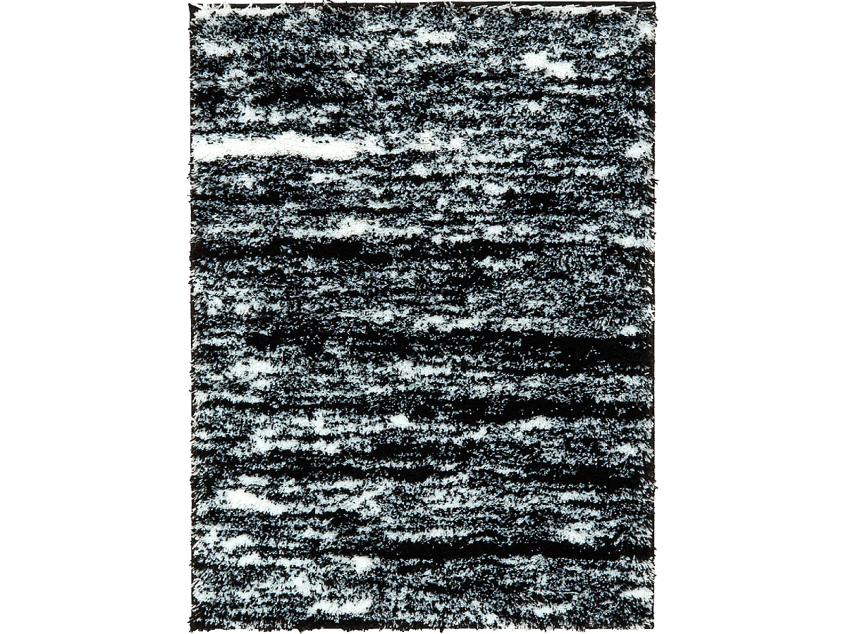 Tappeto shaggy intrecciato con motivo finto tinta unita EMBER