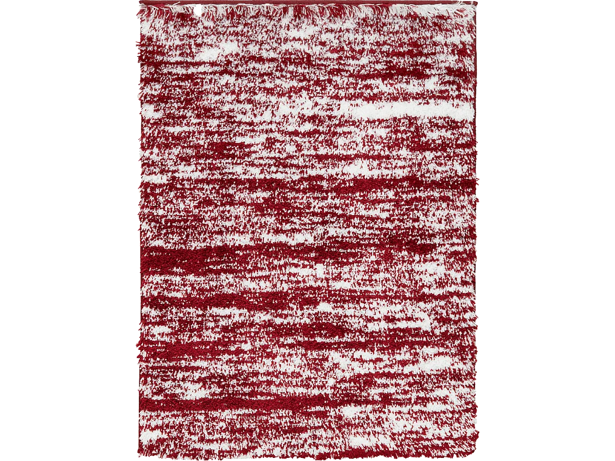 Tappeto shaggy intrecciato con motivo finto tinta unita EMBER